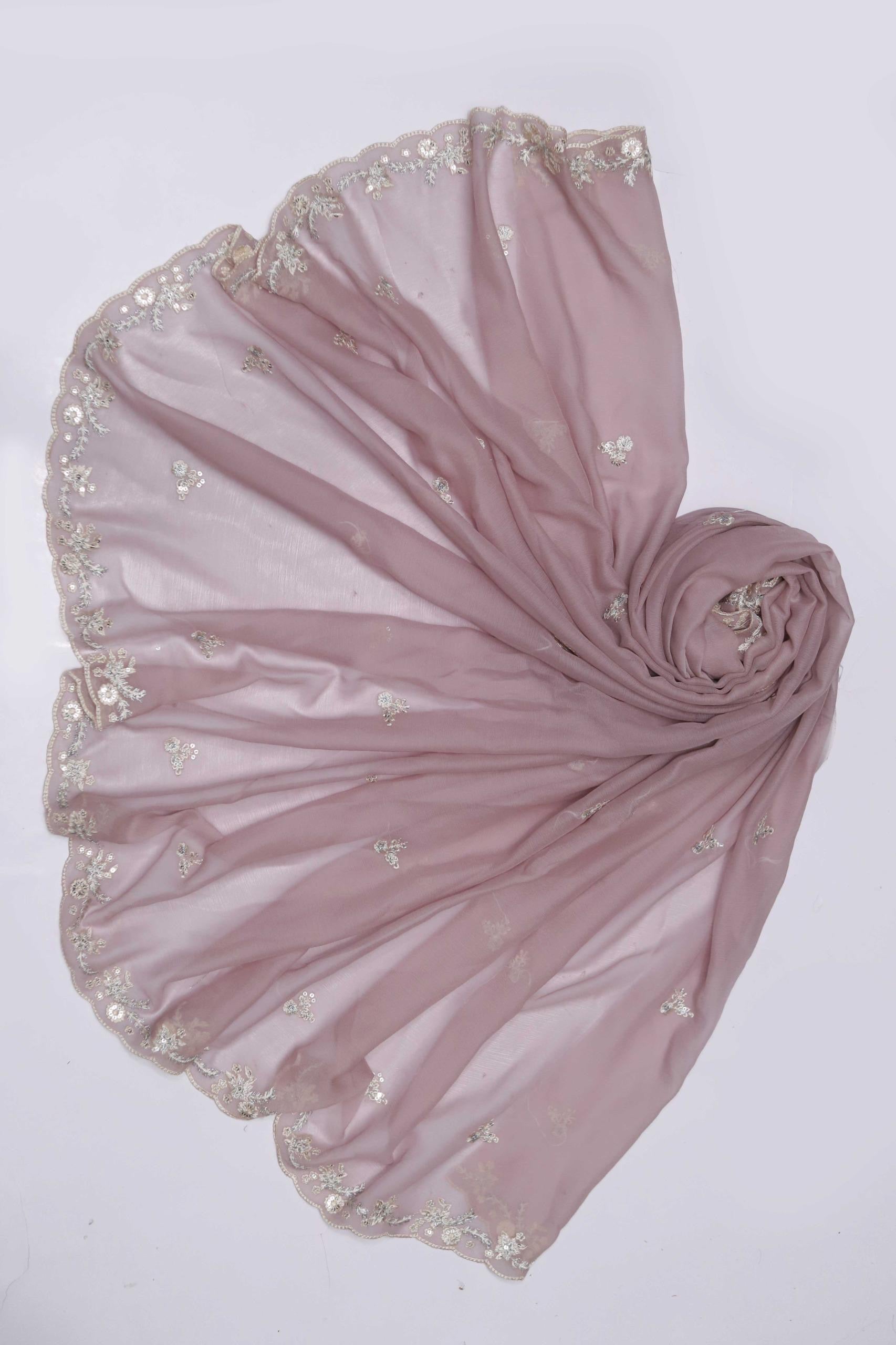 TWILIGHT LAVENDER-AZURE LUXE EMBROIDERED CHIFFON UNSTICHED 3PC (SL-8025)