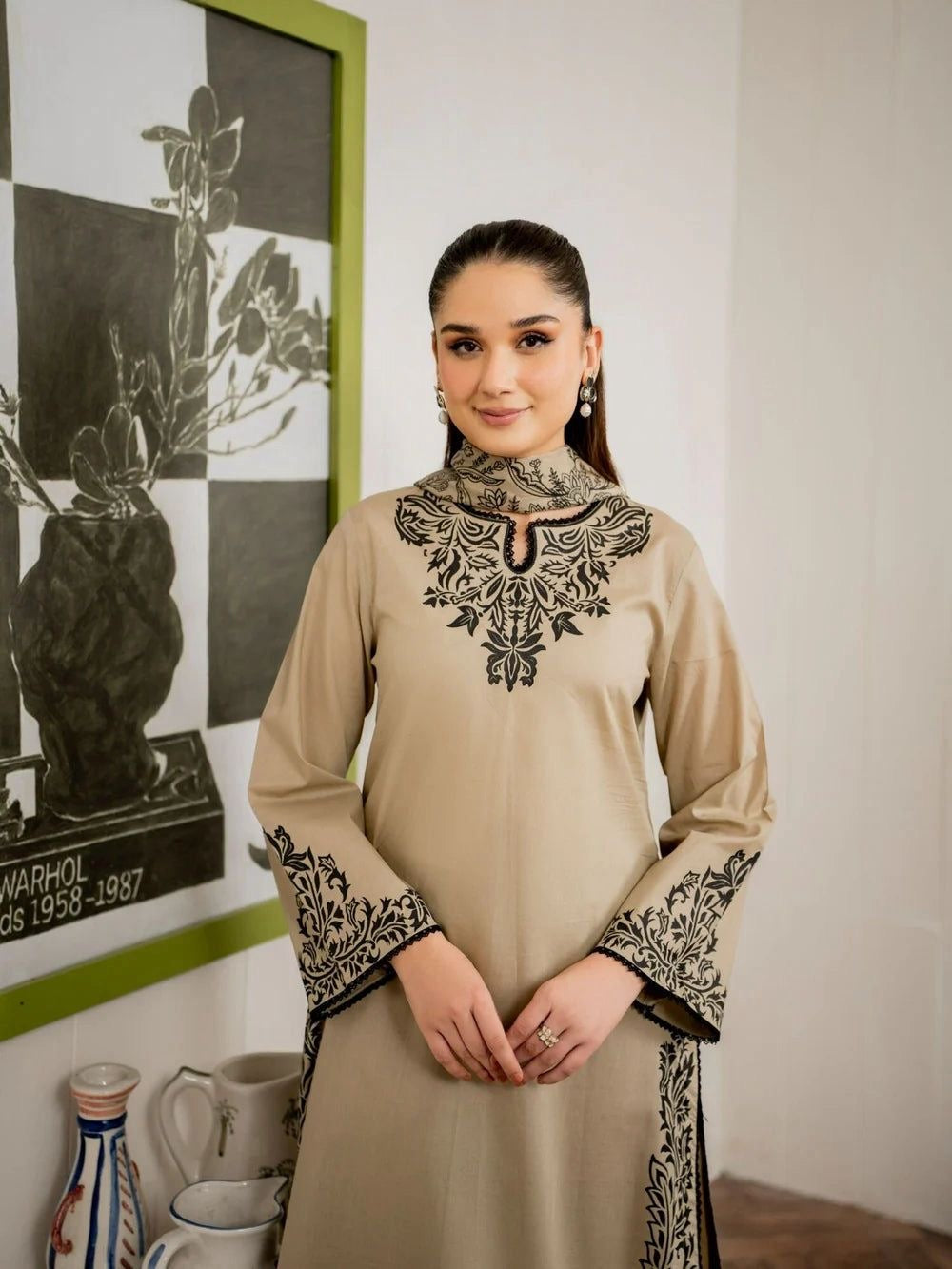 LIMELIGHT-EMBROIDERED DHANAK UNSTICHED 3pc (SL-525)