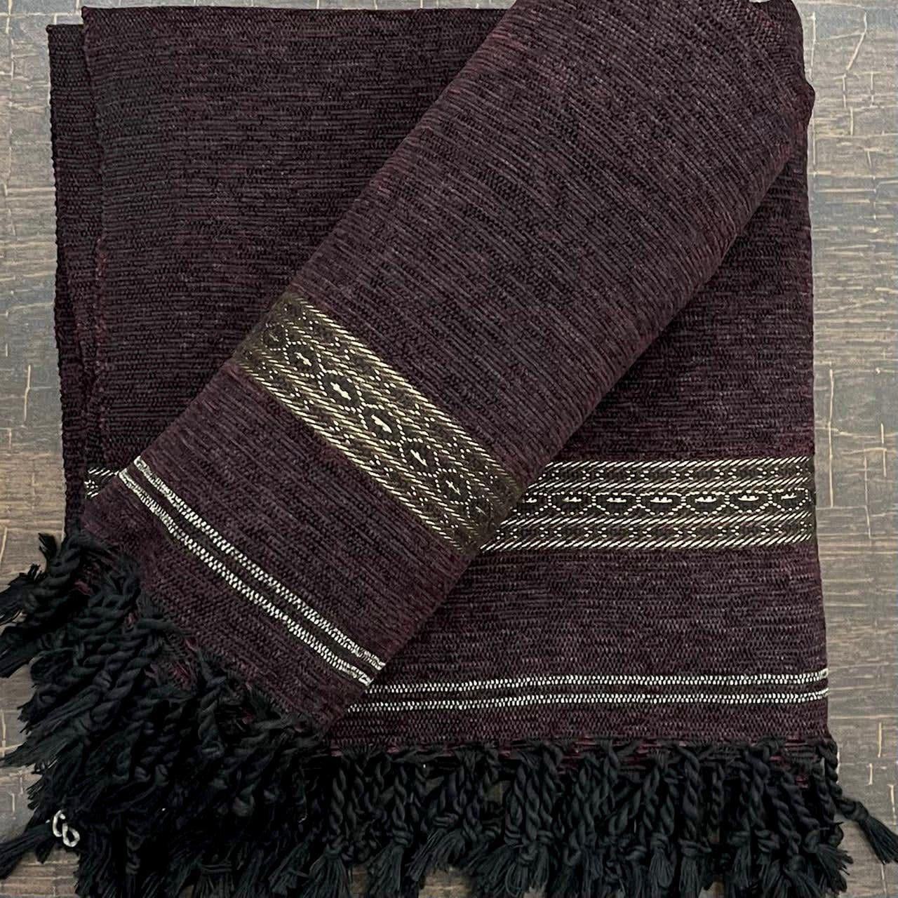 J. Men’s Premium Velvet Cotrai Shawl (Brownish)