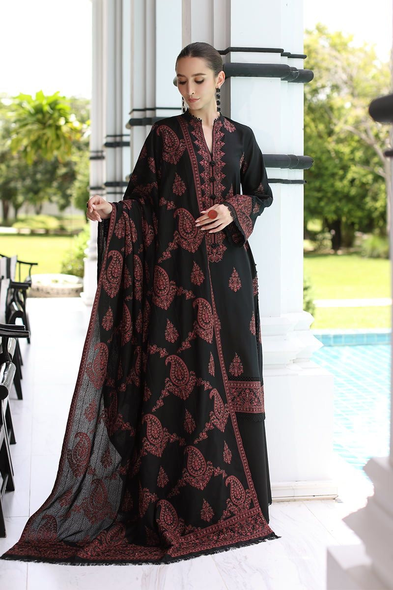 BAREEZE-HEAVY EMBROIDERED DHANAK 3pc