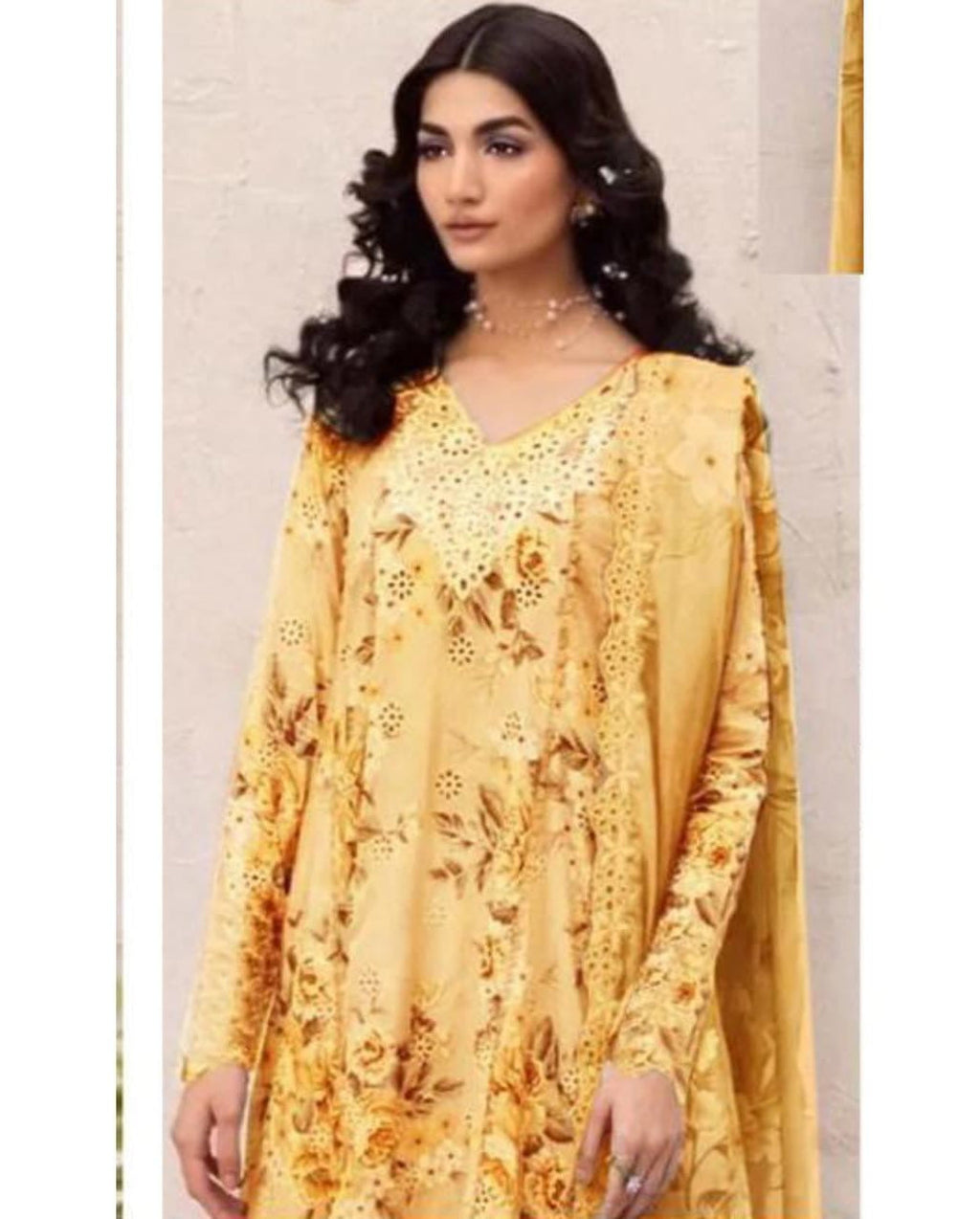 IZNIK-LUXE-DAMAN LASER KARI LINEN UNSTICHED 3PC (SL-423)