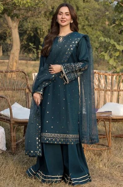 ZARA SHAH JAHAN EMBROIDERED DHANAK UNSTICHED 3pc