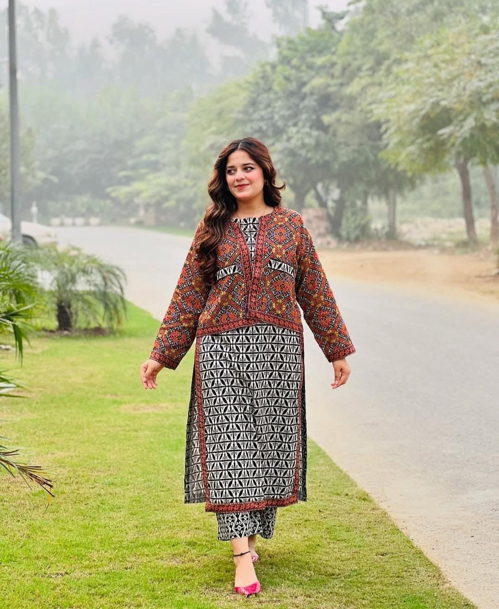 USWA ZIA PRINTED SWISS LAWN 3pc