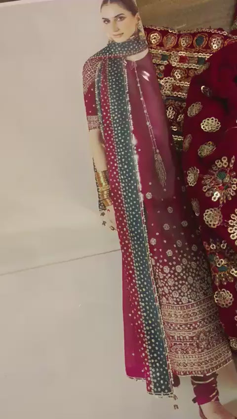 fancy velvet 3pc luxury wedding dress