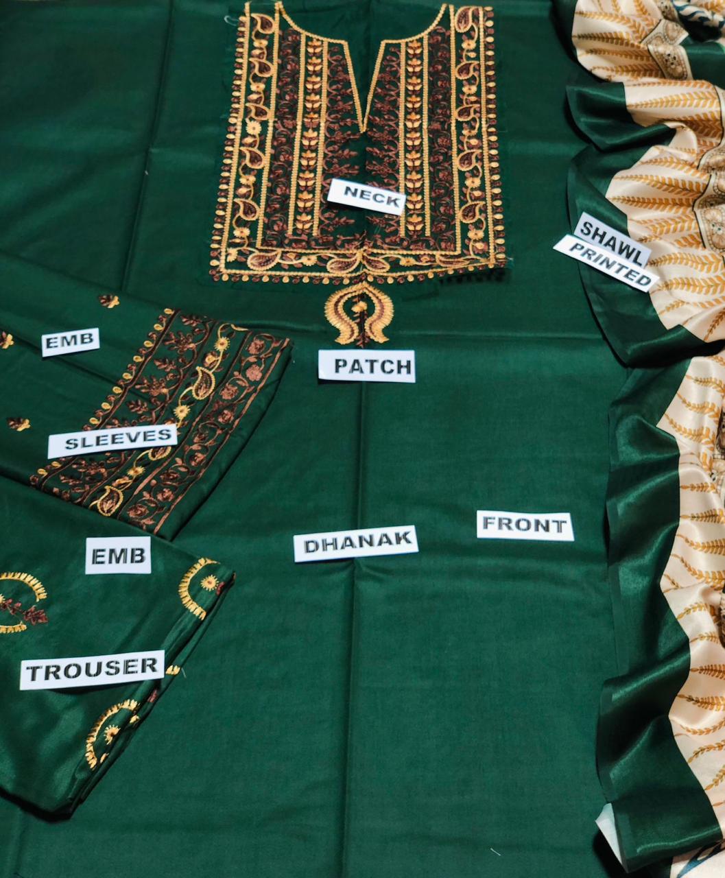 URGE  Dhanak Embroidered 3pc