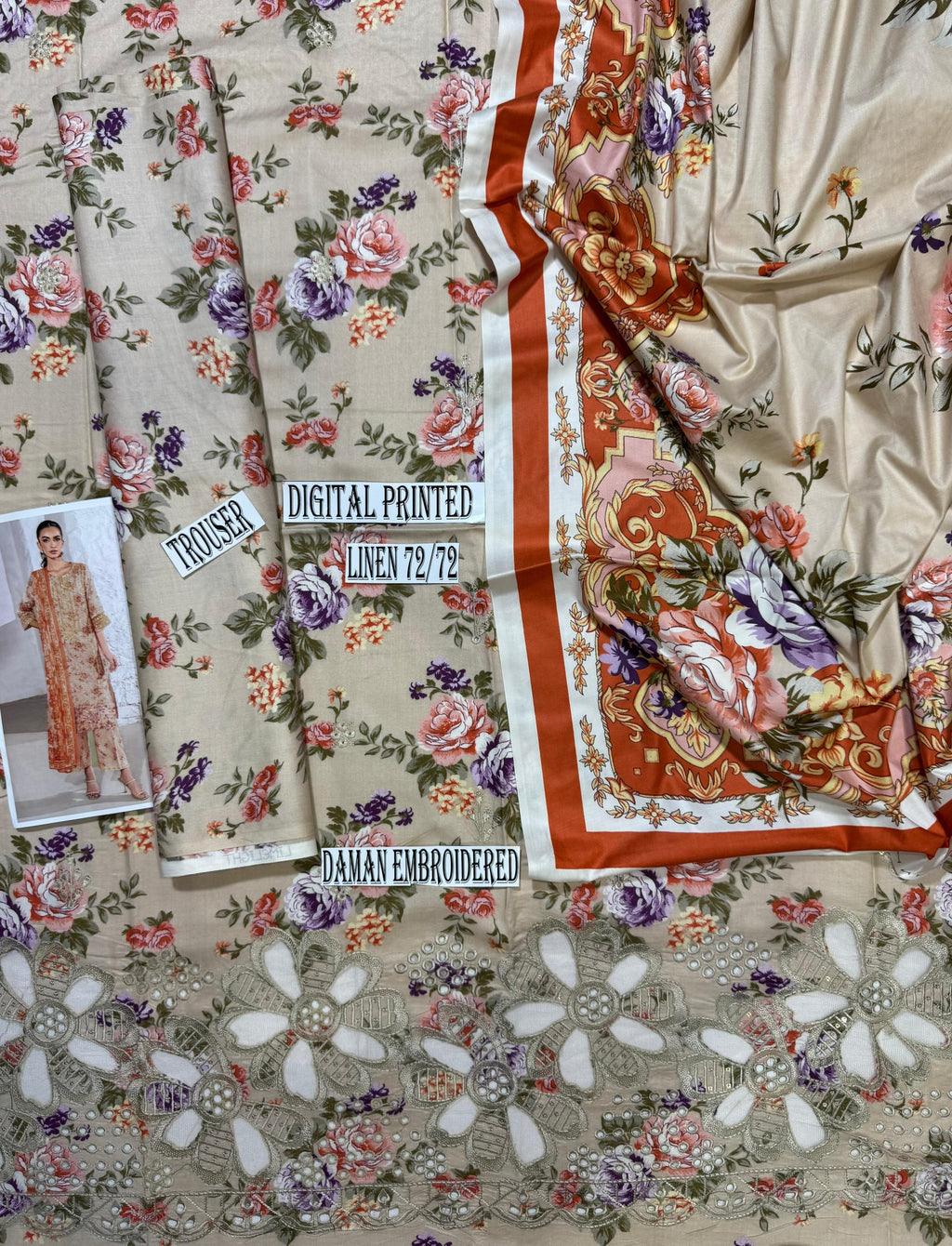 Iznik Daman LaserKari Linen 3pc