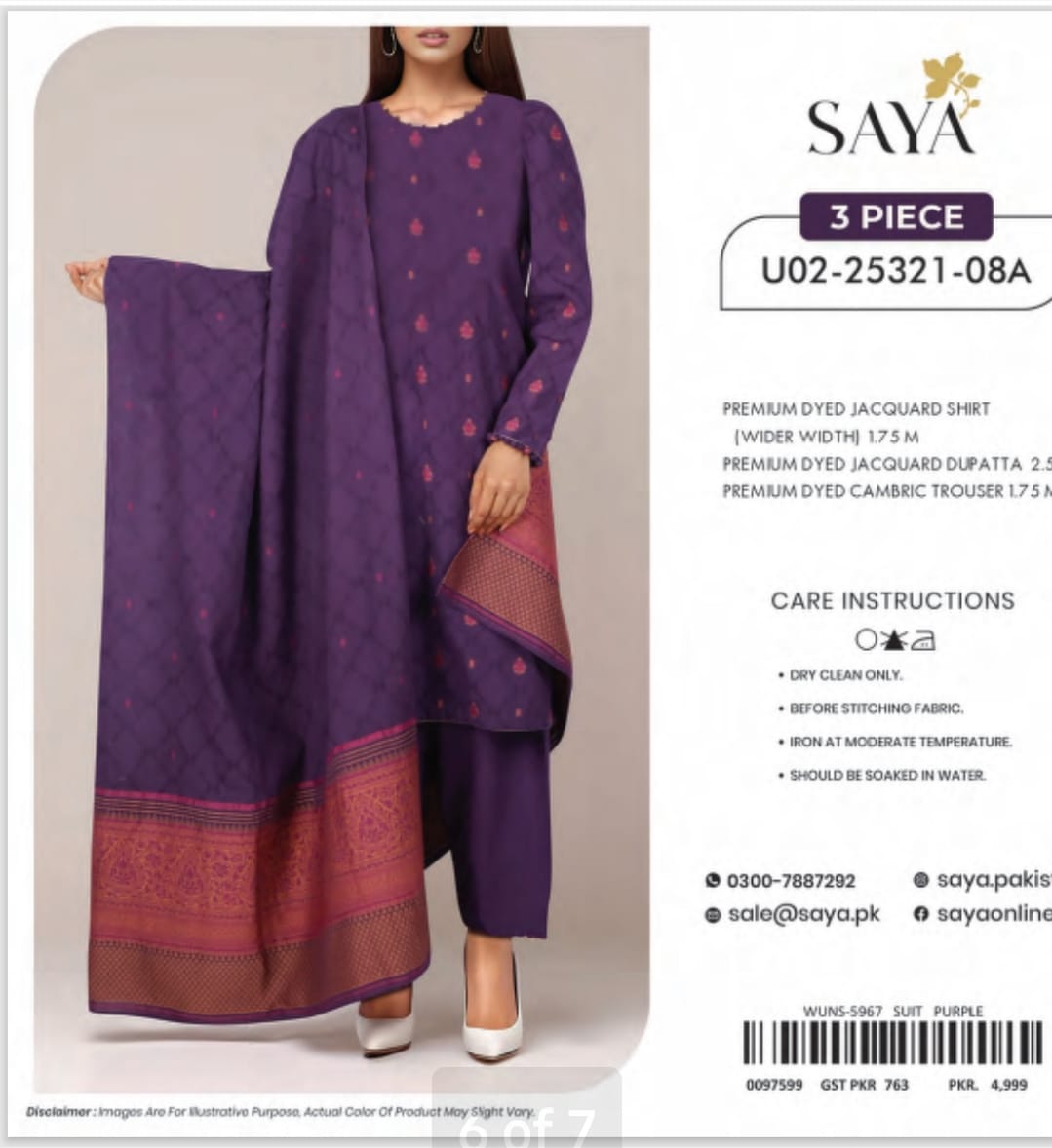 Saya cotton jacquard 3pc