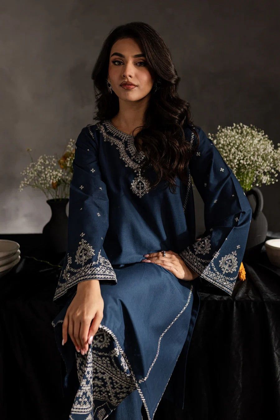 Zara shahjahan dhanak 3pc embroidered