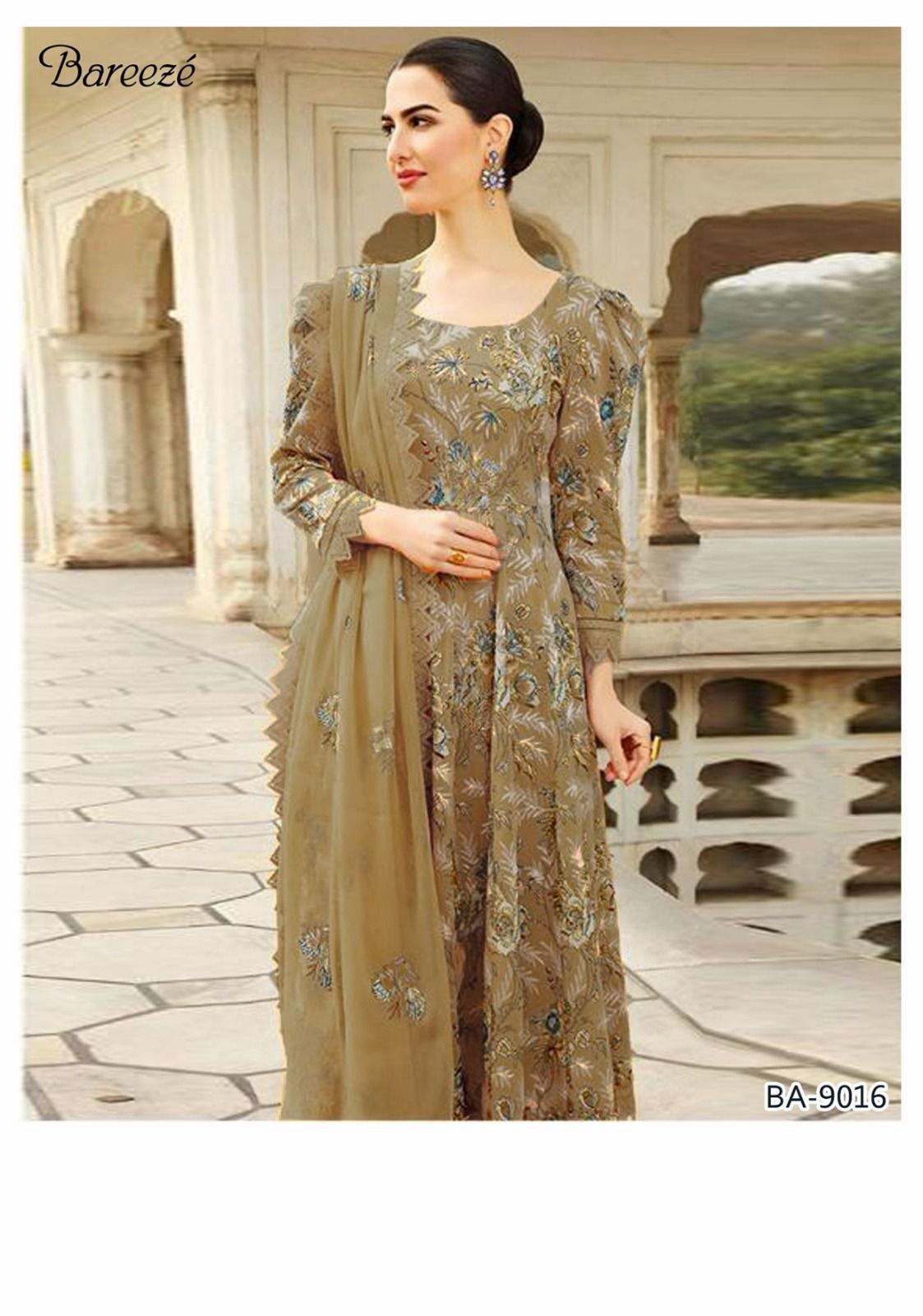 BAREEZE DHANAK EMBROIDERY 3PC