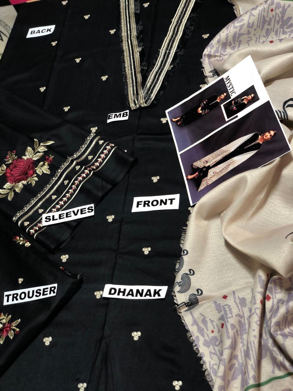 URGE  Dhanak Embroidered 3pc