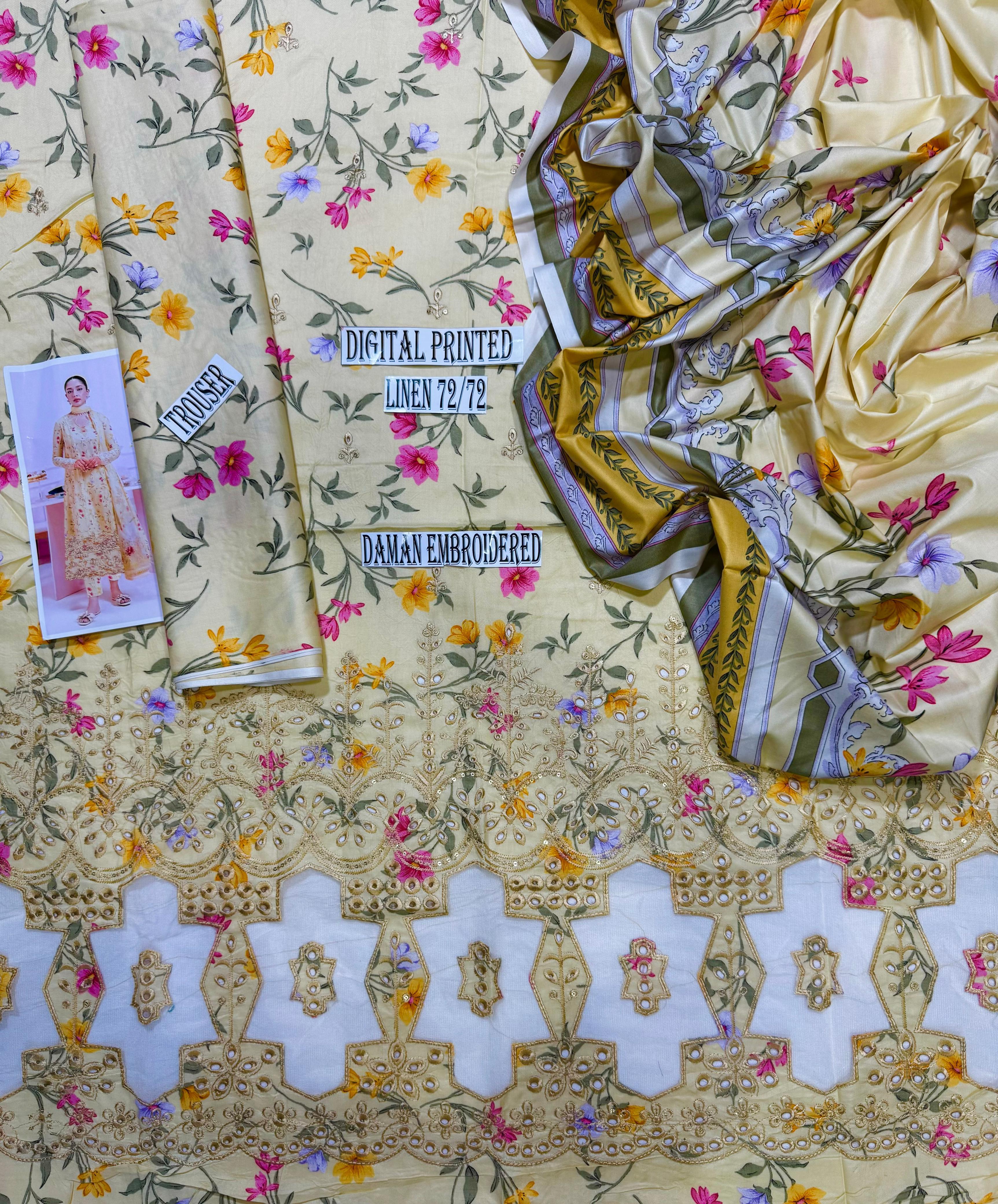 Iznik Daman LaserKari Linen 3pc