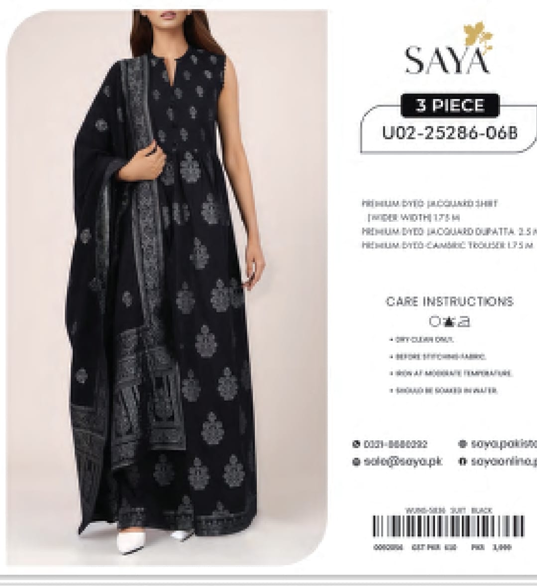Saya cotton jacquard 3pc