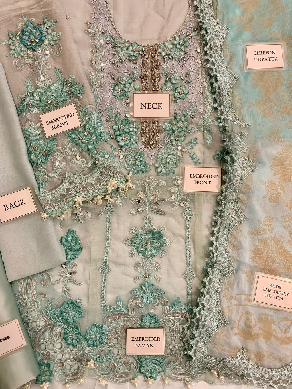 Maria b luxury chiffon 3pc unstitched