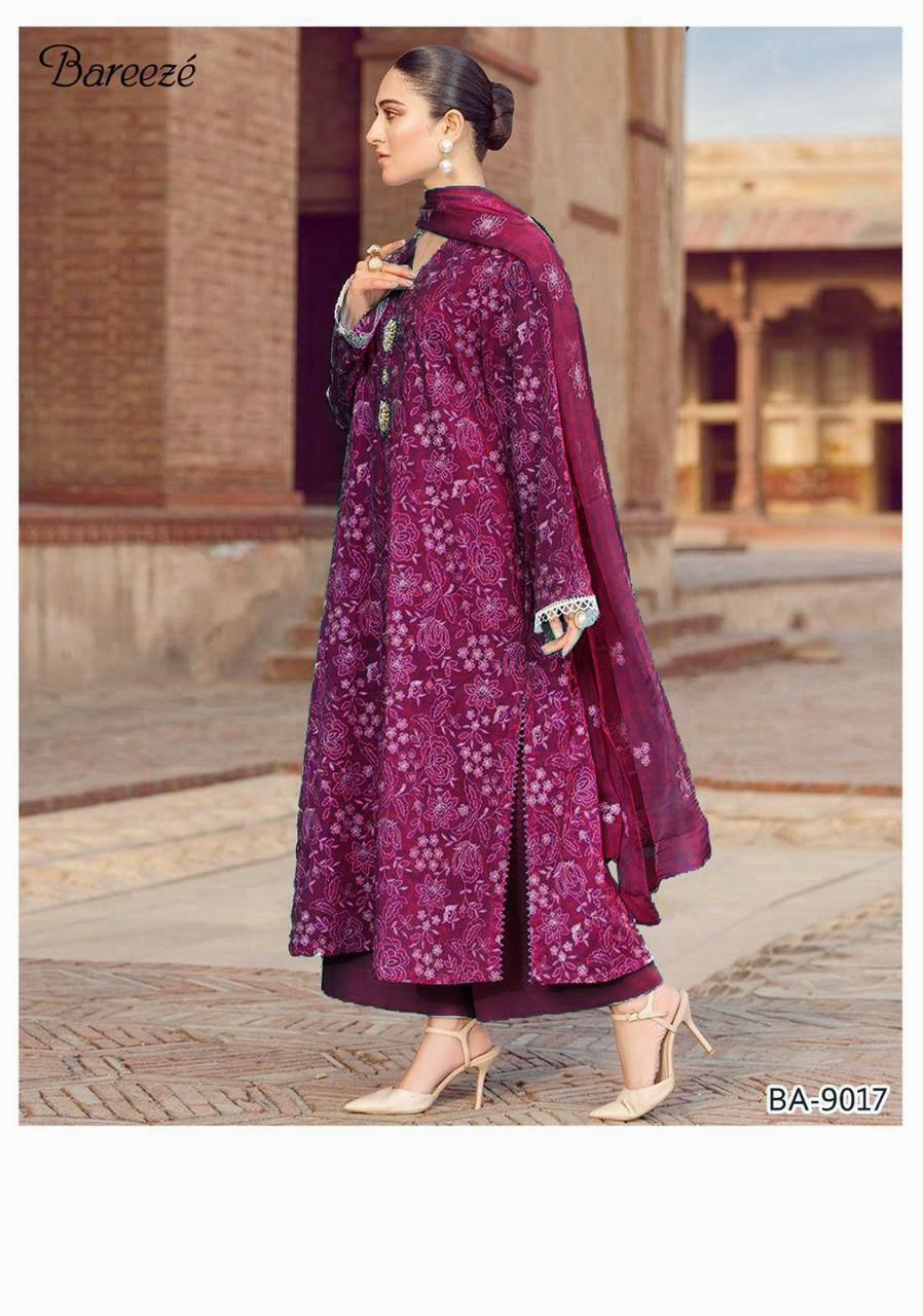 BAREEZE DHANAK EMBROIDERY 3PC