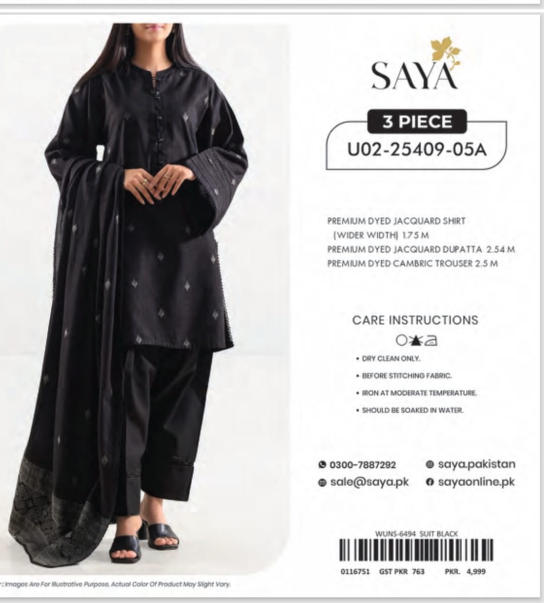 Saya cotton jacquard 3pc