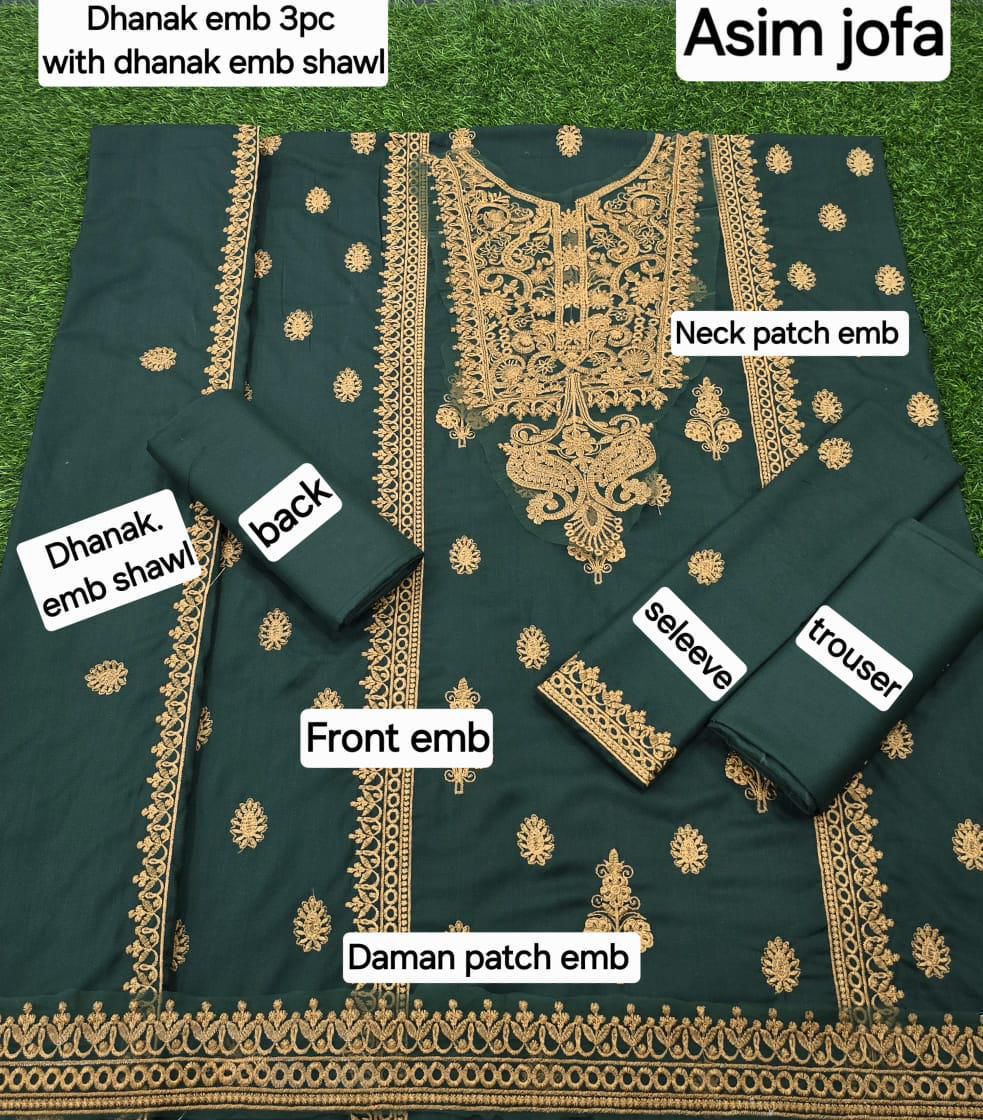 Dhanak EMBROIDERY 3PC