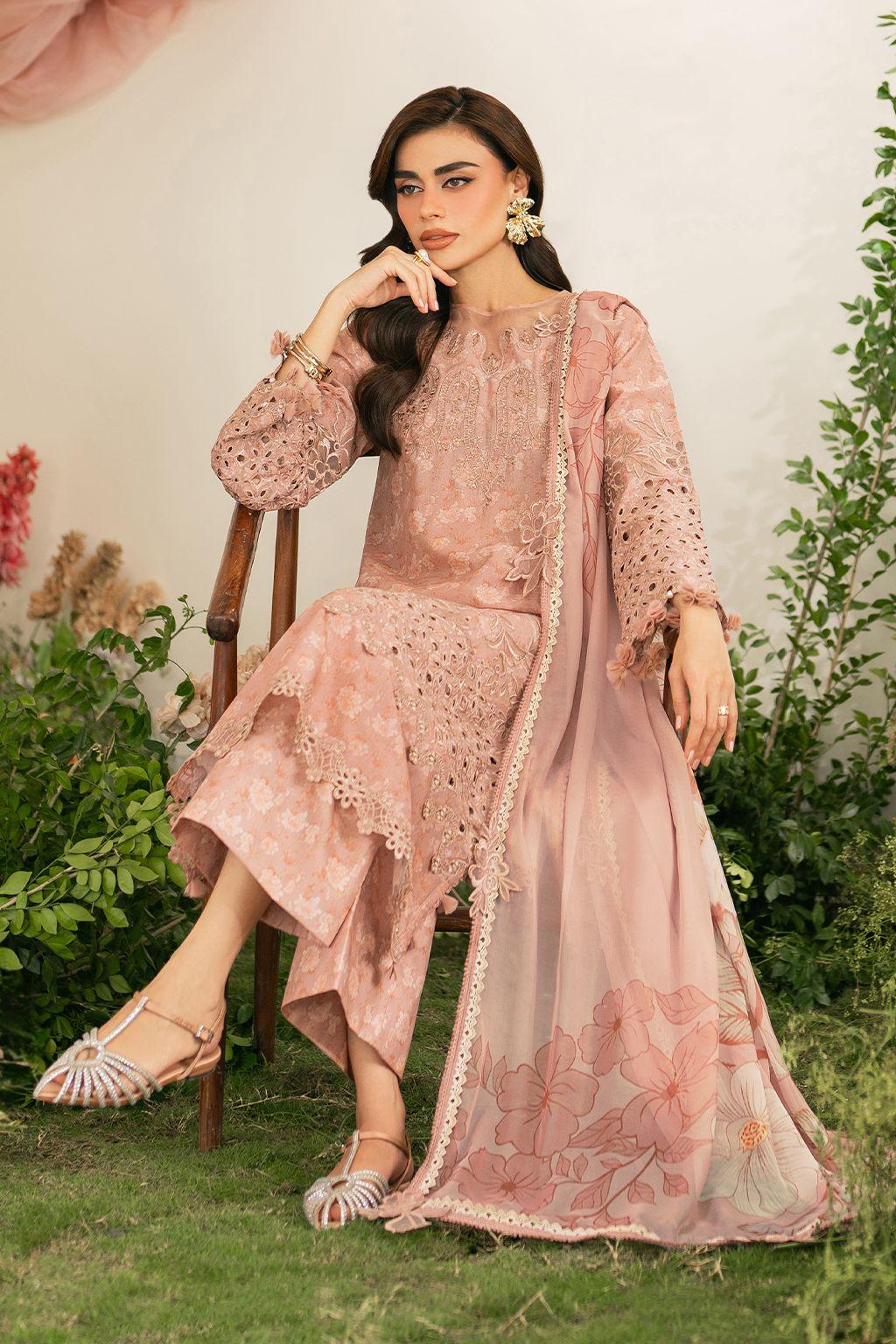 Baroque Daman LaserKari linen 3pc