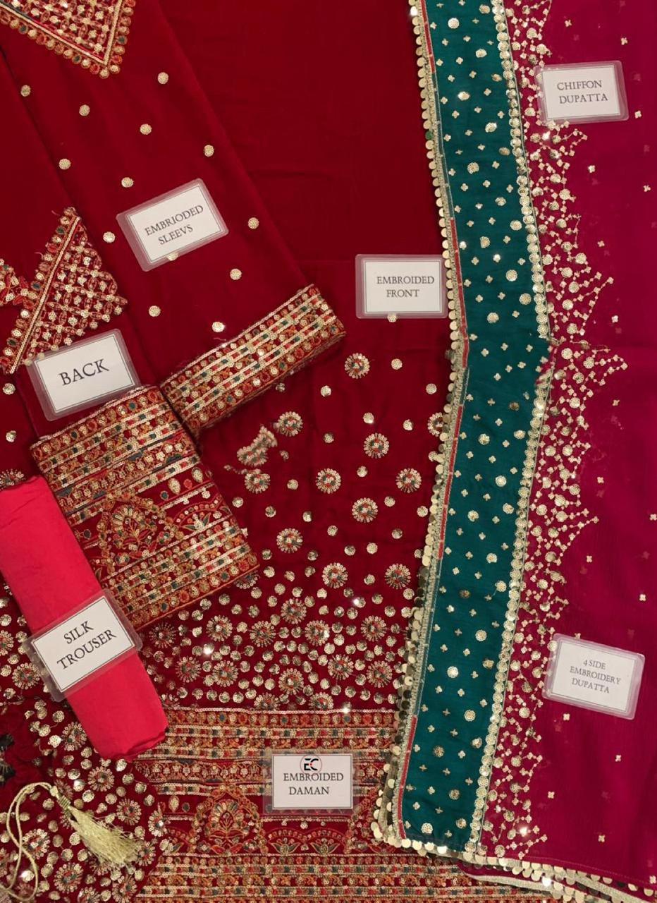 fancy velvet 3pc luxury wedding dress