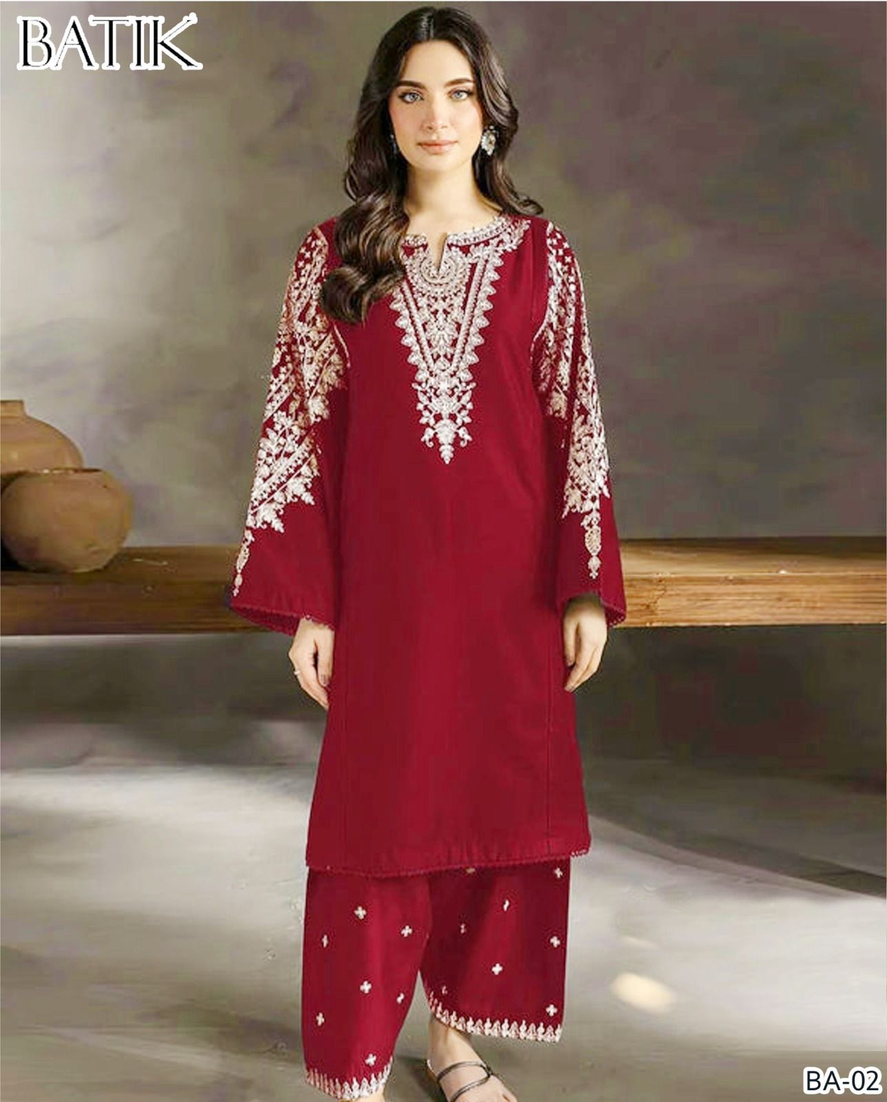 BATIK lawn 2pc embroidered