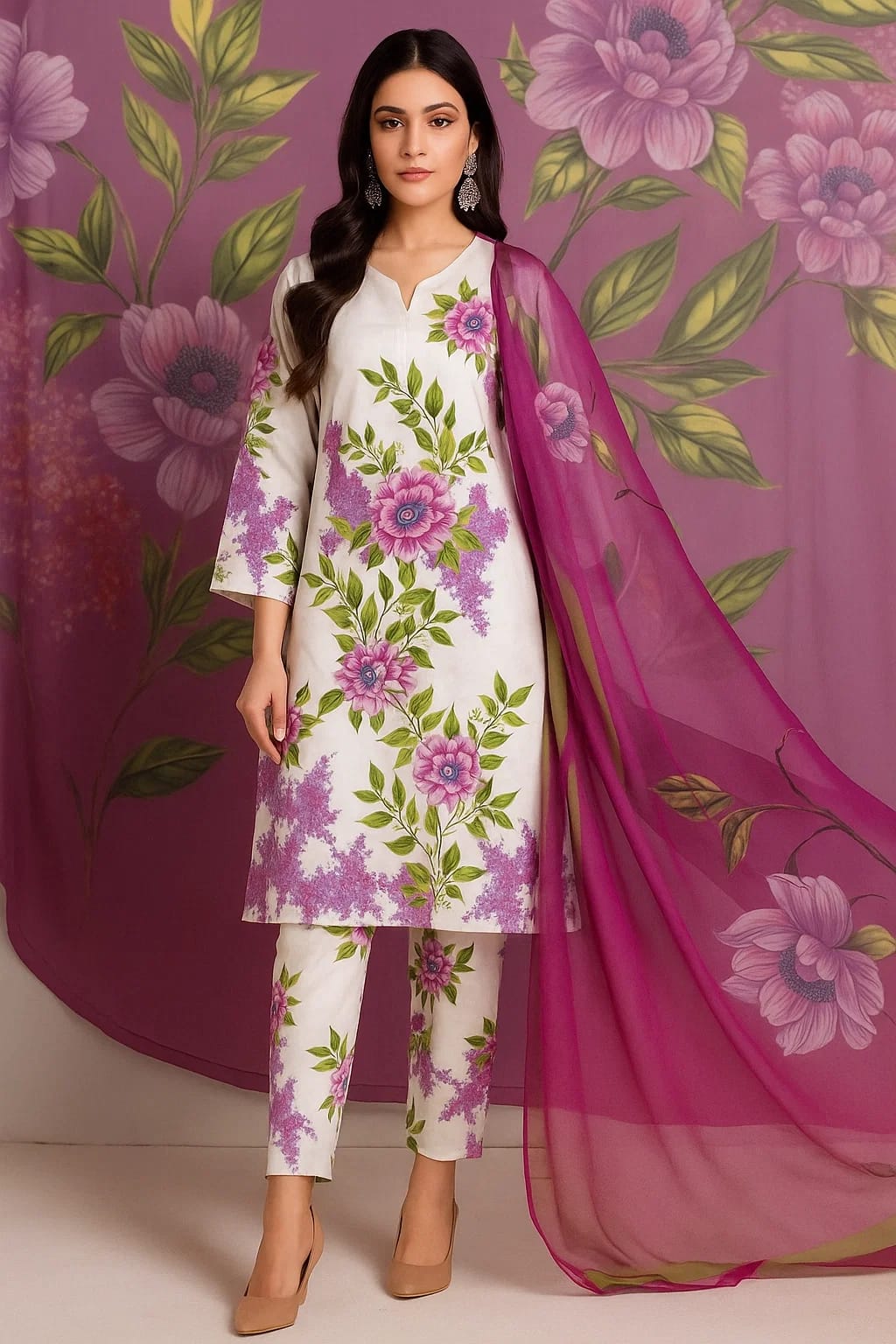 Maria B Swiss Lawn 3pc (4114)