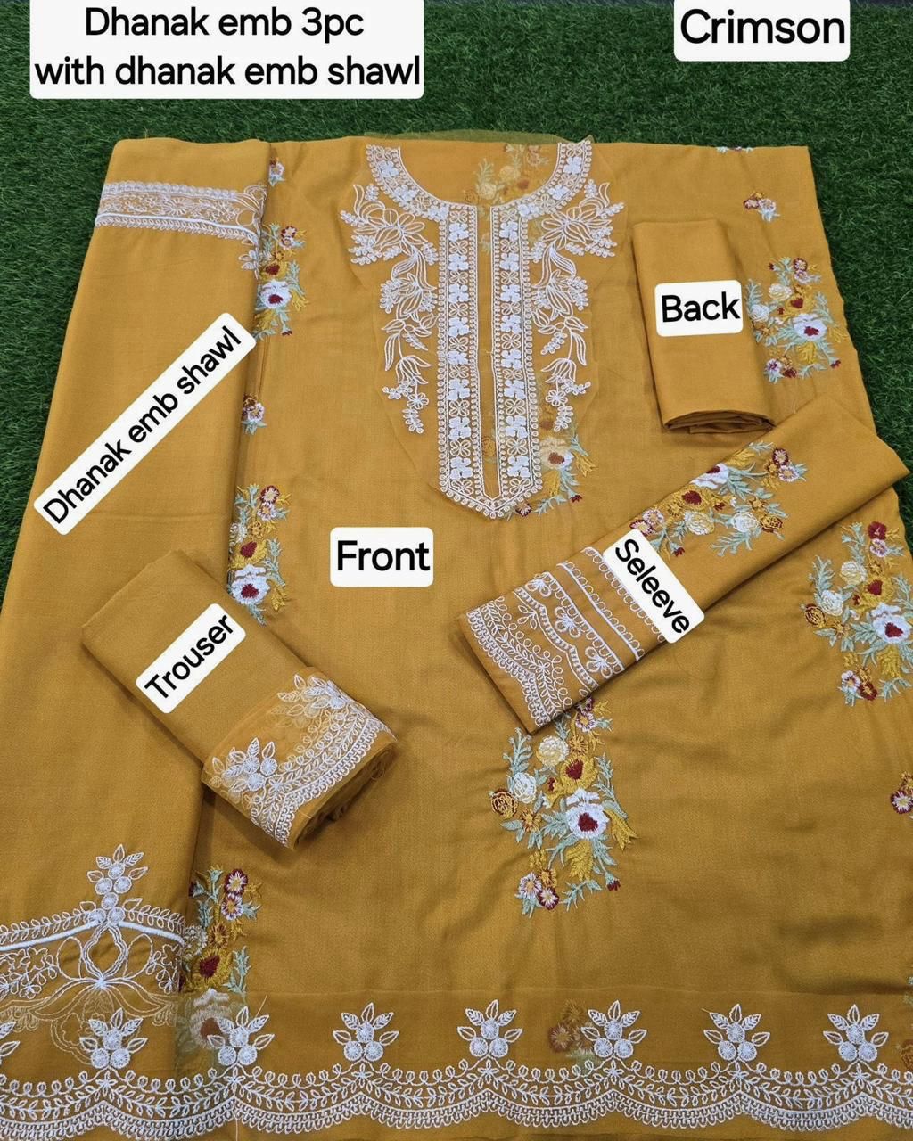 Dhanak EMBROIDERY 3PC