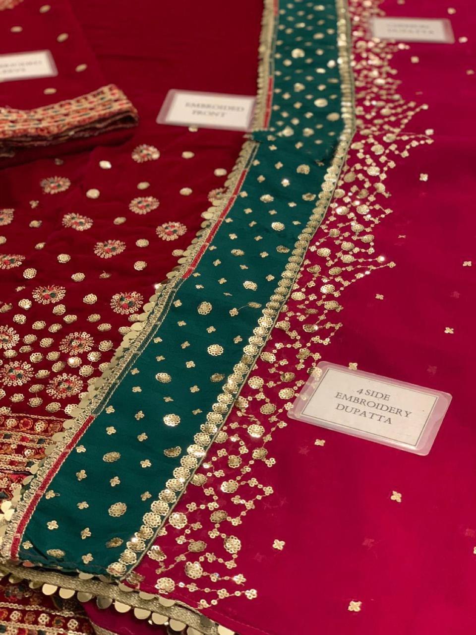 fancy velvet 3pc luxury wedding dress