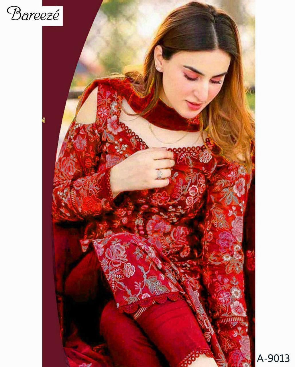 Bareeze dhanak 3pc embroidered