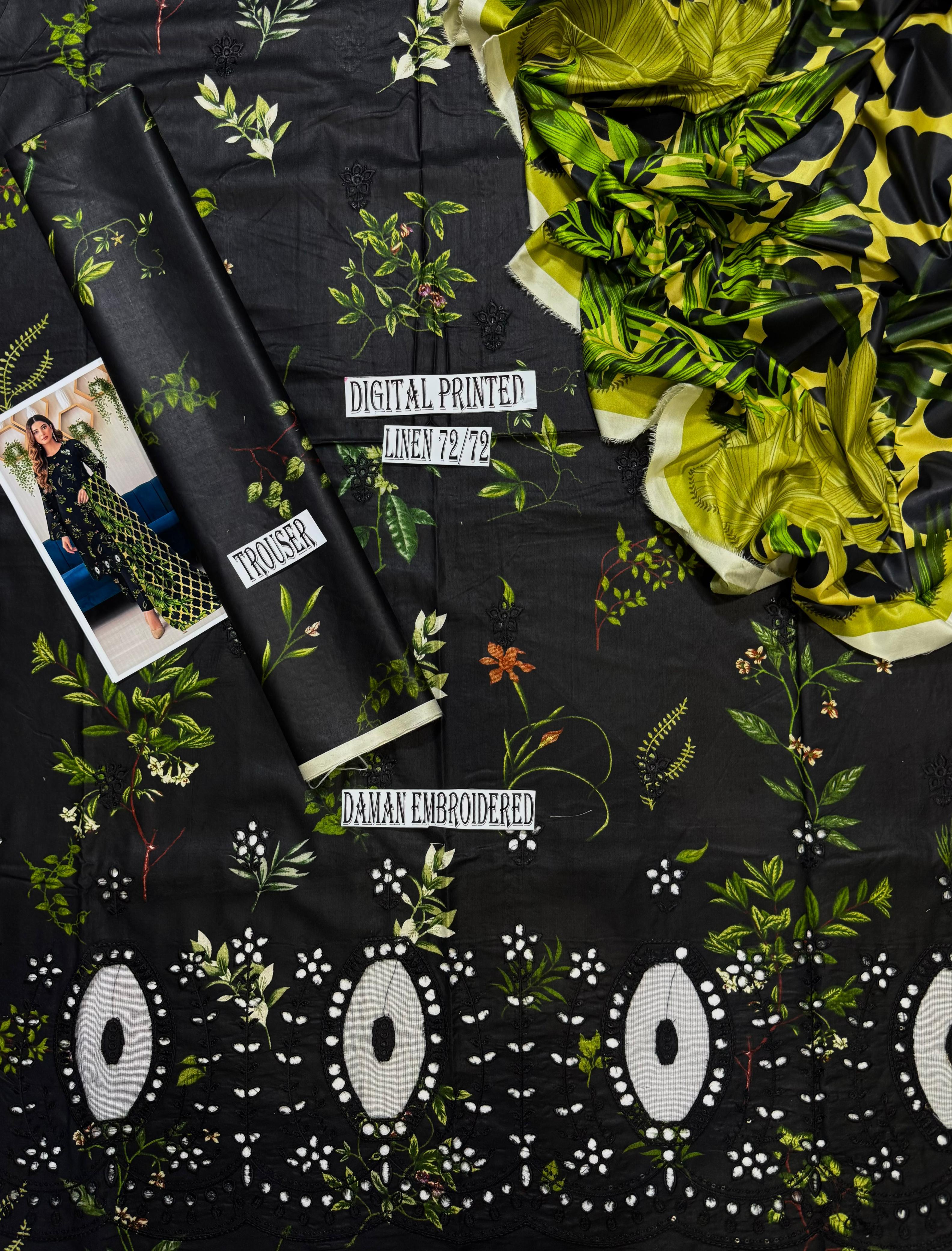 LimeLight Daman LaserKari linen 3pc