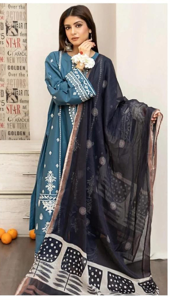 URGE  Dhanak Embroidered 3pc
